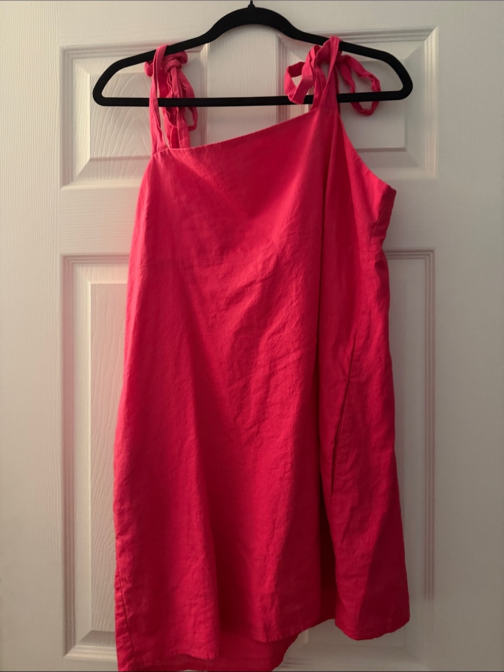 Express pink linen dress